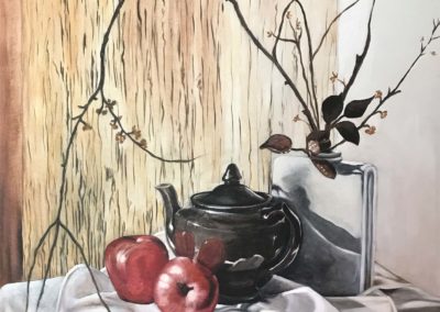 Still Life with Teapot and Apples